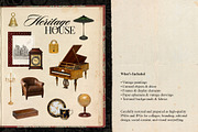 Heritage House - Vintage Collection, an Object Graphic by Dina Mae (Thumbnail 7 of 13)