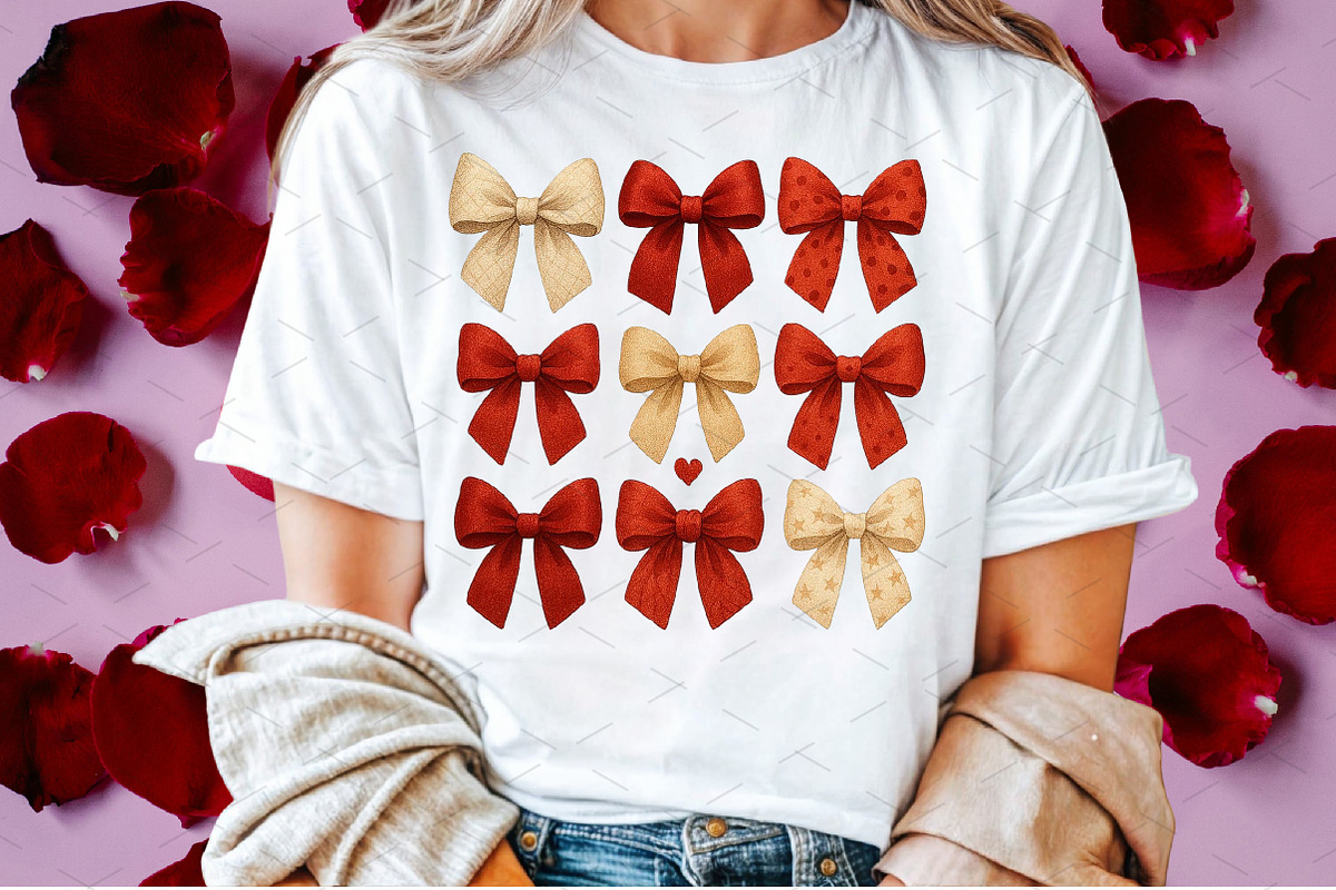Valentine Coquette Bows PNG Design, an Illustration by Libby Wishes (Photo 3 of 8)