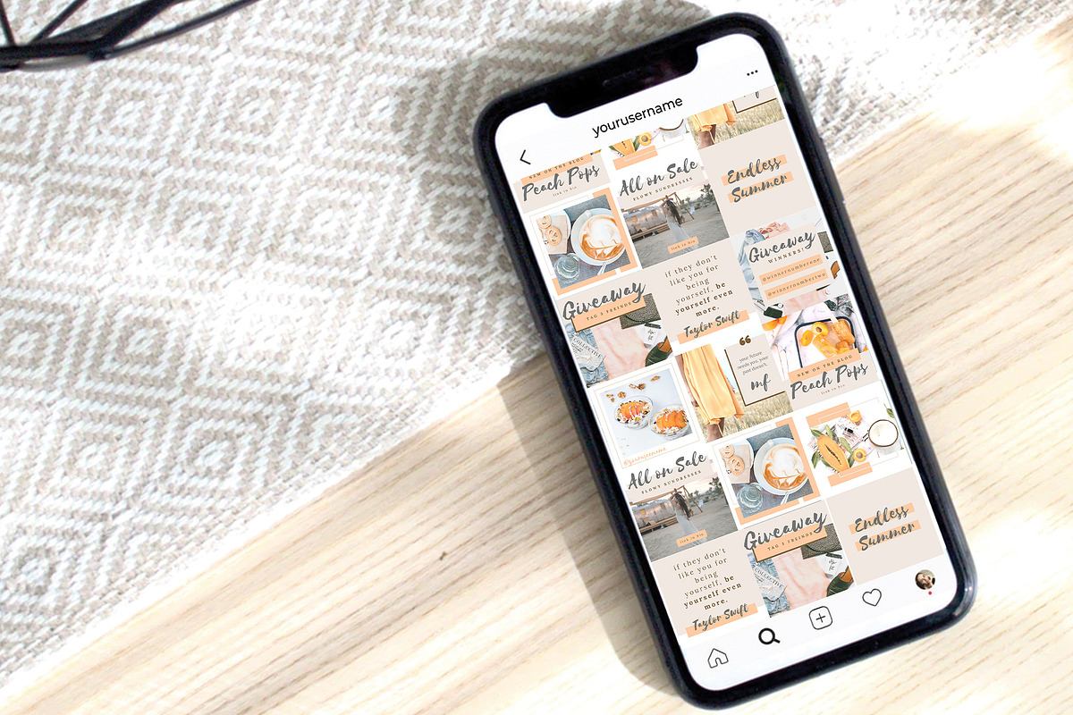 Instagram Posts for Canva | Peach, a Social Media Template by Thirty One Palms Studio (Photo 5 of 6)