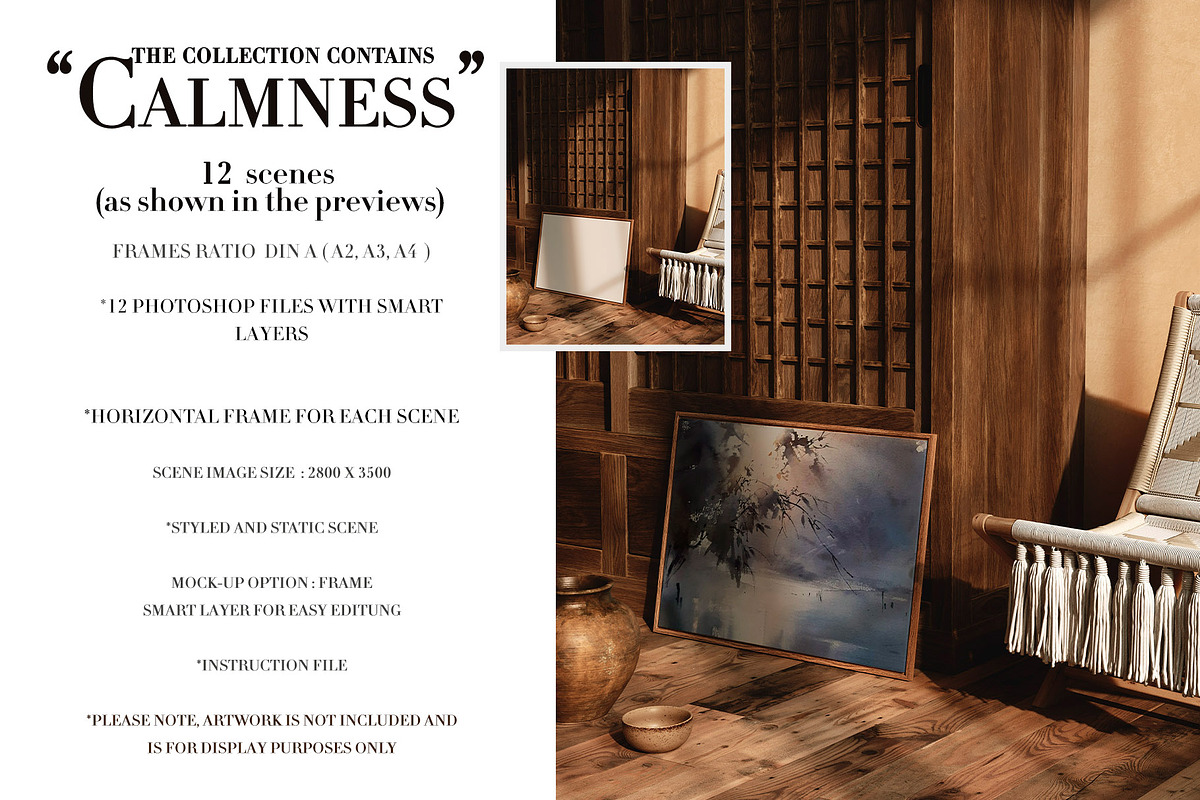 CALMNESS & Frame Mockups Horizontal, a Household Mockup by LAMIA DESIGN (Photo 2 of 13)