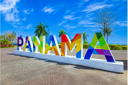 Panama City Letters in Panama on the, an Architecture Photo by Web Engine Design