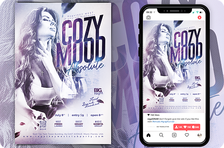 Night Club Party Flyer, a Flyer Template by regalDRAW