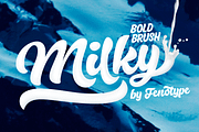 Milky -Brush Script, a Script Font by Fenotype (Thumbnail 1 of 10)