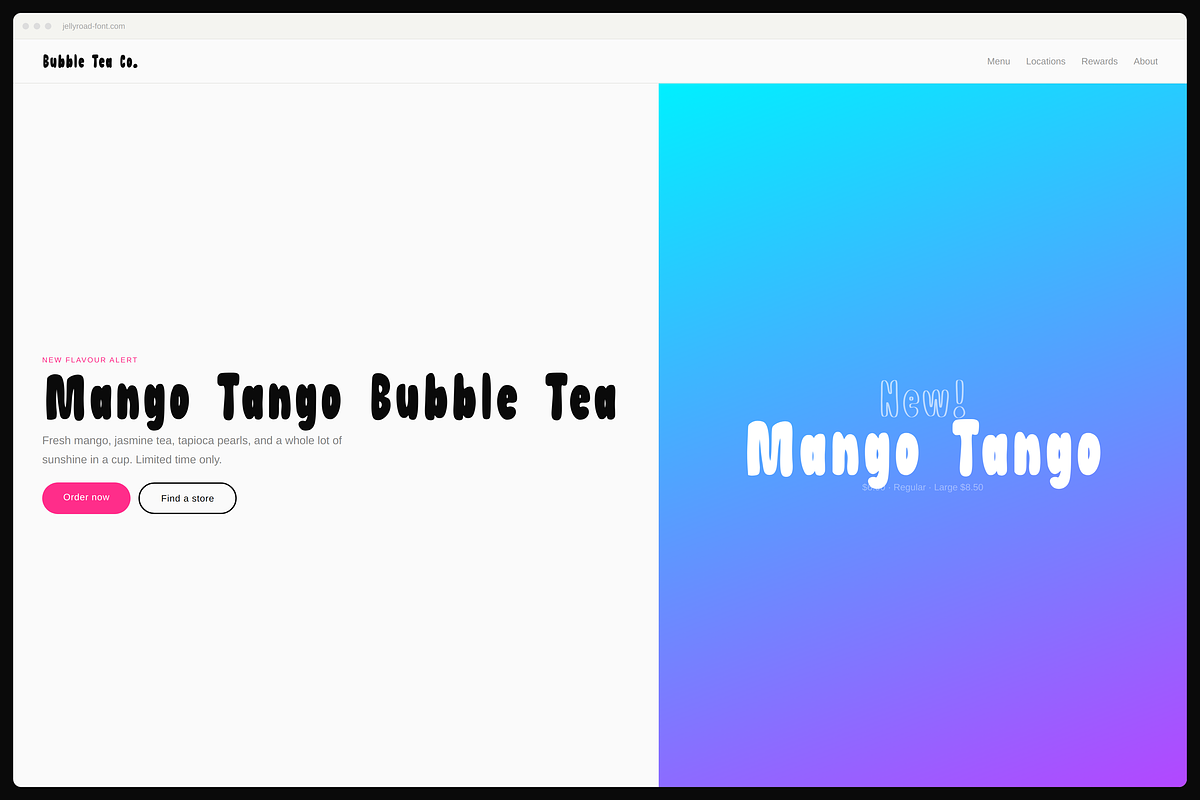 Jello — Bubble Display Font Duo, a Handwritten Font by Lettra Studio (Photo 7 of 22)