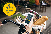 iphone 5s & bike - 8 photo mockups, an iPhone Mockup by show it better (Thumbnail 1 of 5)