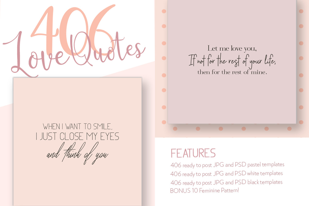 Love and Romance Social Media Quotes, a Social Media Template by Eviory (Photo 2 of 8)
