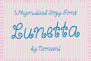 Lunetta Whimsical Swirly Font, a Handwritten Font by Nonceni (Thumbnail 1 of 13)
