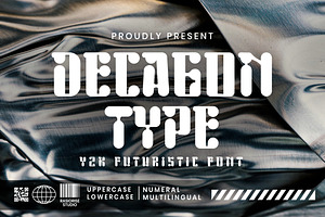 Decagon Type a Futuristic Font, a Sans Serif Font by Rasiorise Studio
