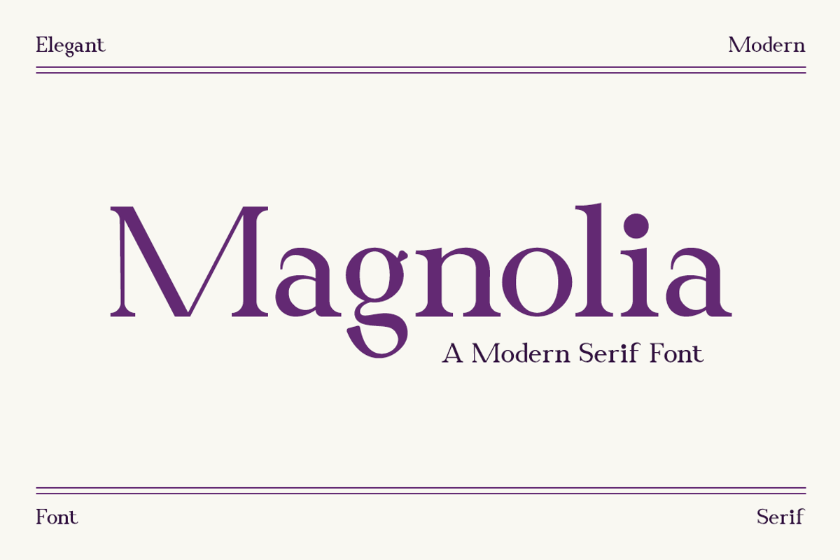 Magnolia - Business Font, a Serif Font by RockboyStd (Photo 1 of 12)
