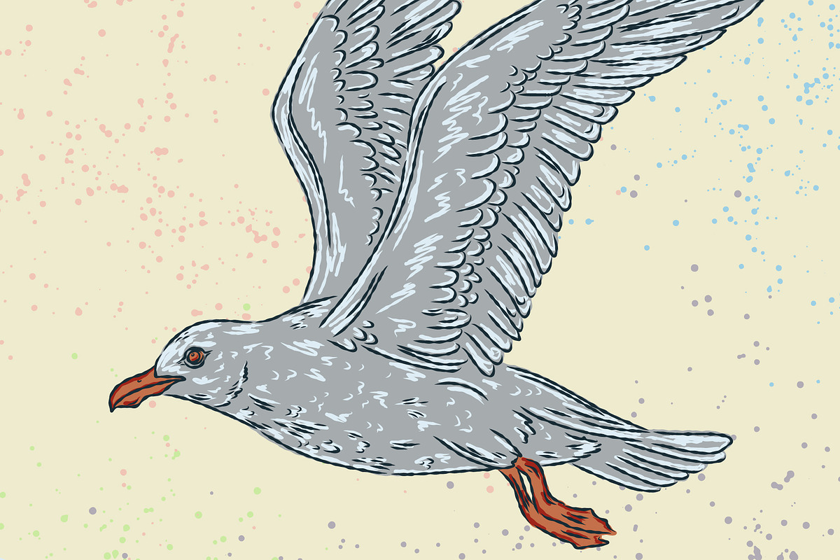Whale, Waves, Seagull, a Pattern Graphic by NayaChu (Photo 8 of 9)