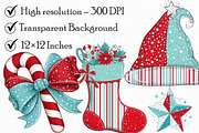 Cute Christmas Watercolor Clipart, an Illustration by Libby Wishes (Thumbnail 4 of 7)
