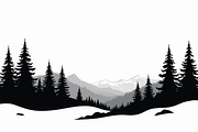 Pine Forest Silhouette Bundle, an Object Graphic by balal (Thumbnail 10 of 16)