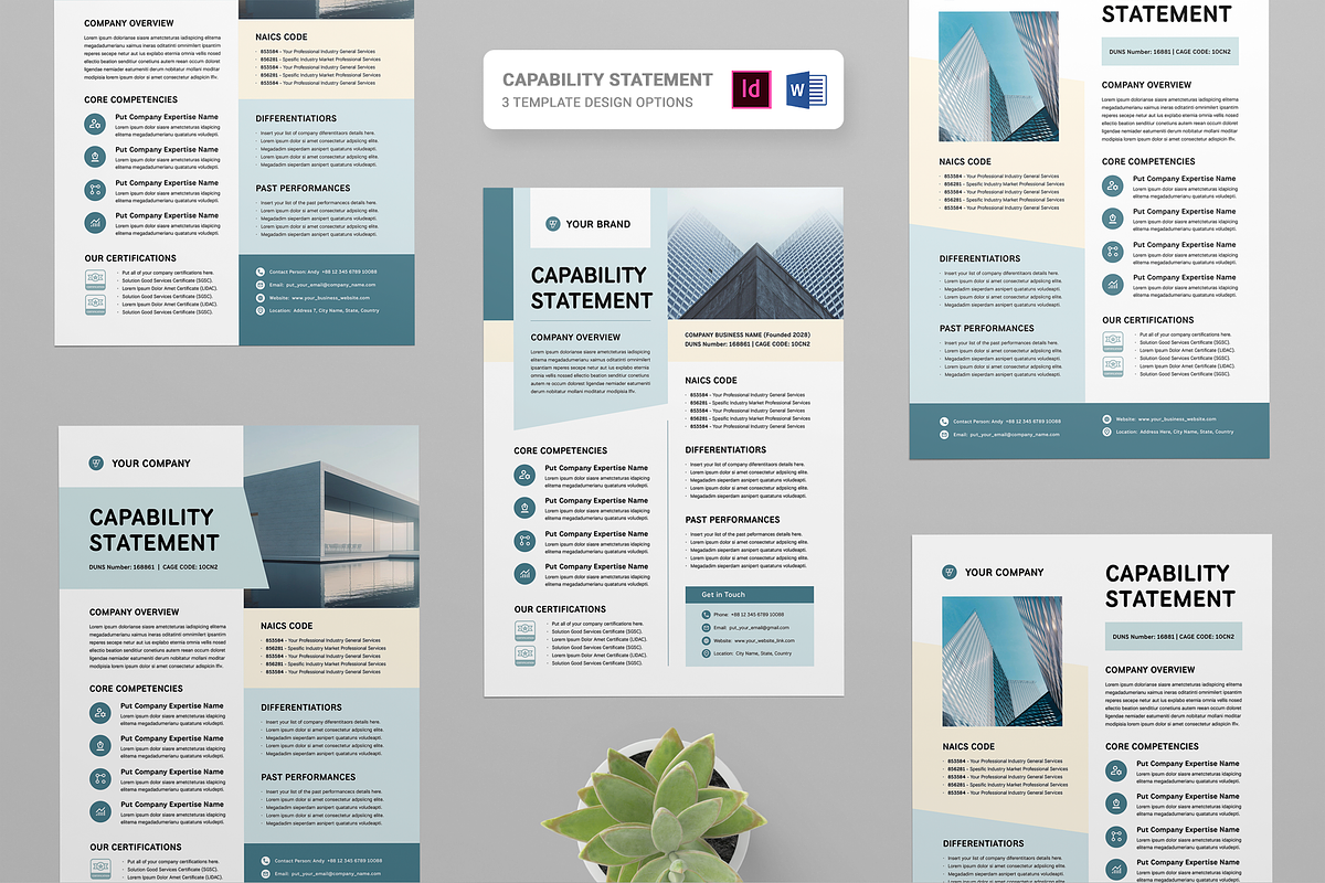 Capability Statement Template, a Flyer Template by Leaflove