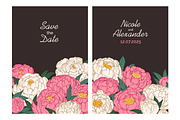 Floral wedding card backgrounds set, a Decorative Illustration by Good Studio (Thumbnail 2 of 10)
