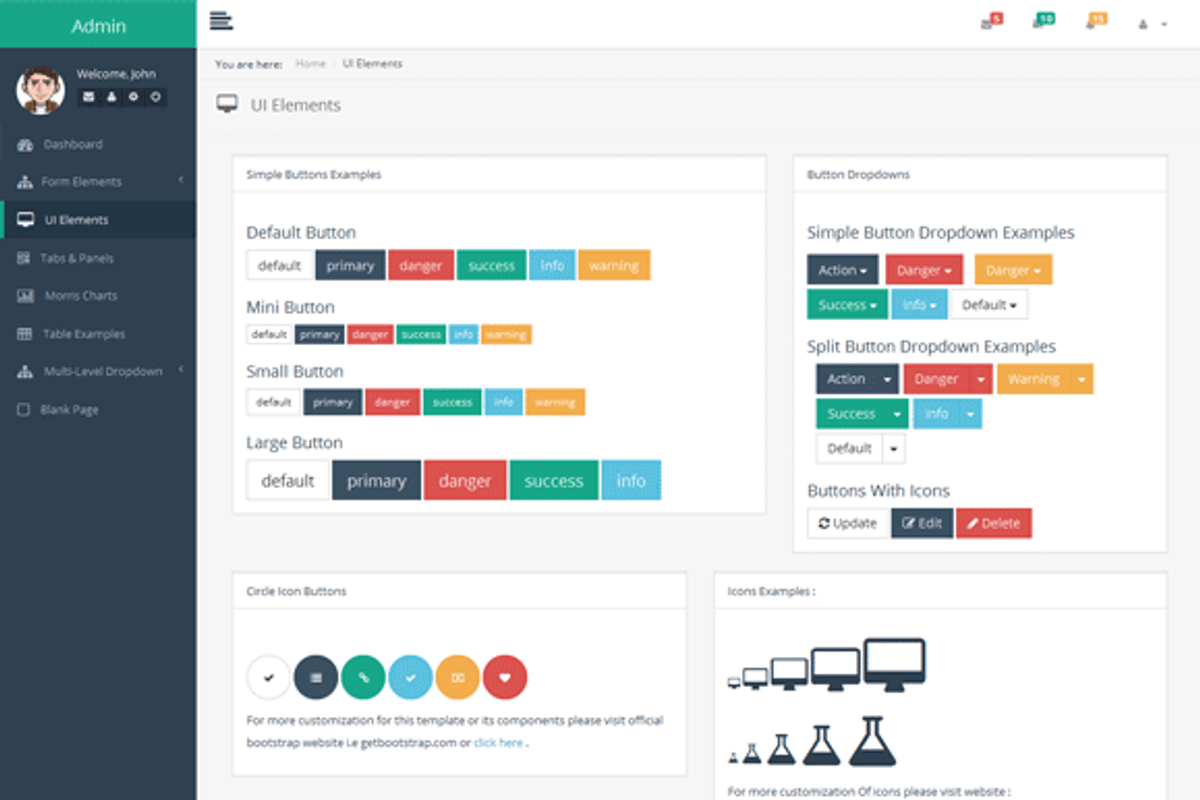 RS Bootstrap Admin, a Bootstrap Template by Jnix Tech (Photo 3 of 4)