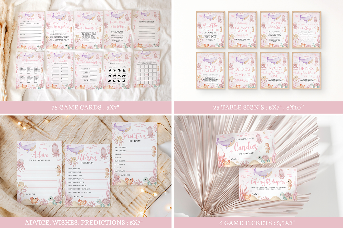 Sea You Soon Baby Shower Bundle, a Stationery Template by Digital_Mind (Photo 7 of 9)