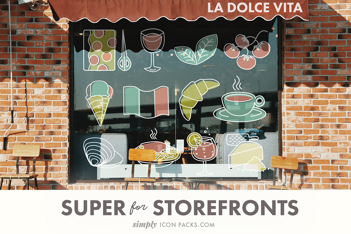 Italian Food Icons 25 color/no color, an Icon by LOOP & LAUREL (Photo 5 of 5)