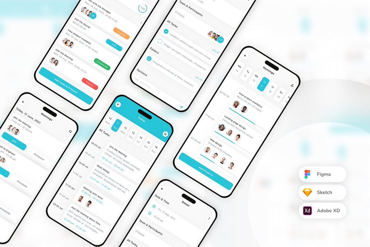Team & Task Management App UI Kit, an UI Kit Template by uicube