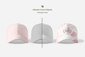 Velcro Snapback Baseball Cap Mockup