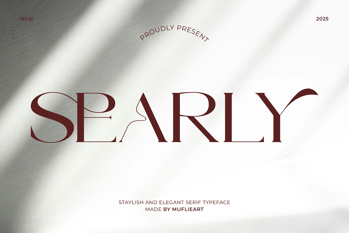 Searly - Staylish And Elegant, a Serif Font by Muflieart (Photo 1 of 10)