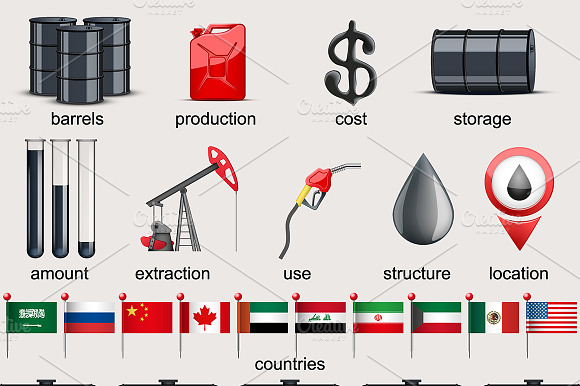 Oil Industry Infographic Elements
