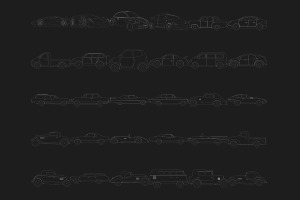 Cars Outlines & Silhouettes Set 2