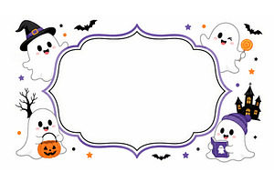 Cute Halloween Ghost Frame JPG Image, a Wallpaper Photo by Hamza067