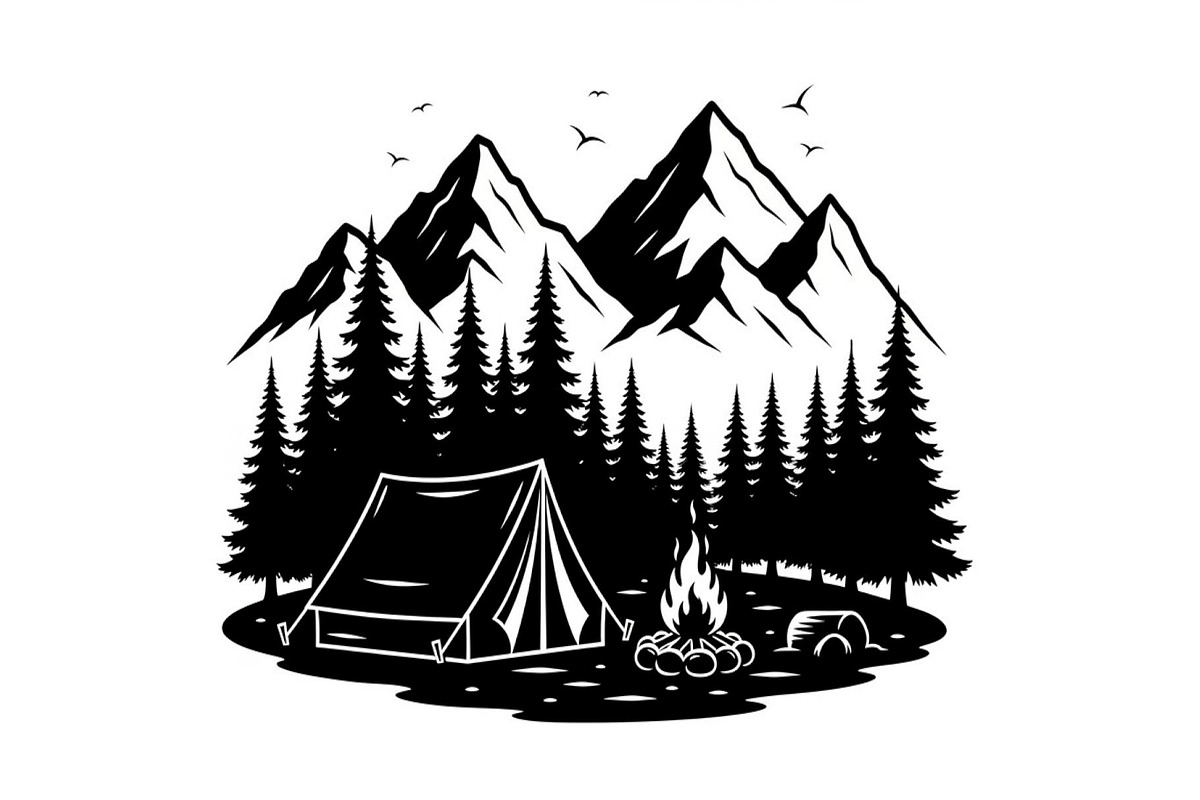 50 Camping Mountain Vector Bundle, an Illustration by jahid234 (Photo 2 of 51)