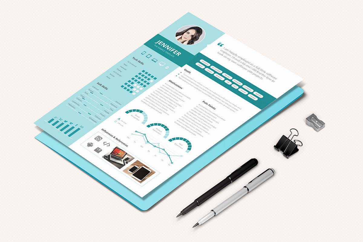 UX Workflow - Persona Document, a Stationery Template by Sargatal (Photo 3 of 6)