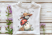 Whimsical Easter Ladybug Clipart, an Illustration by OK Design (Thumbnail 5 of 6)