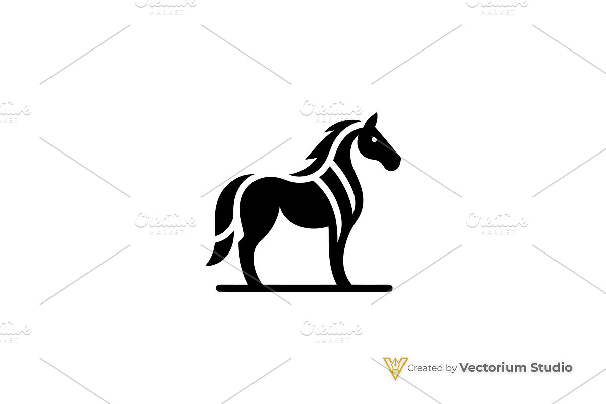 Modern Elegant Horse Logo, a Branding & Logo Template by Vectorium Studio (Photo 1 of 3)
