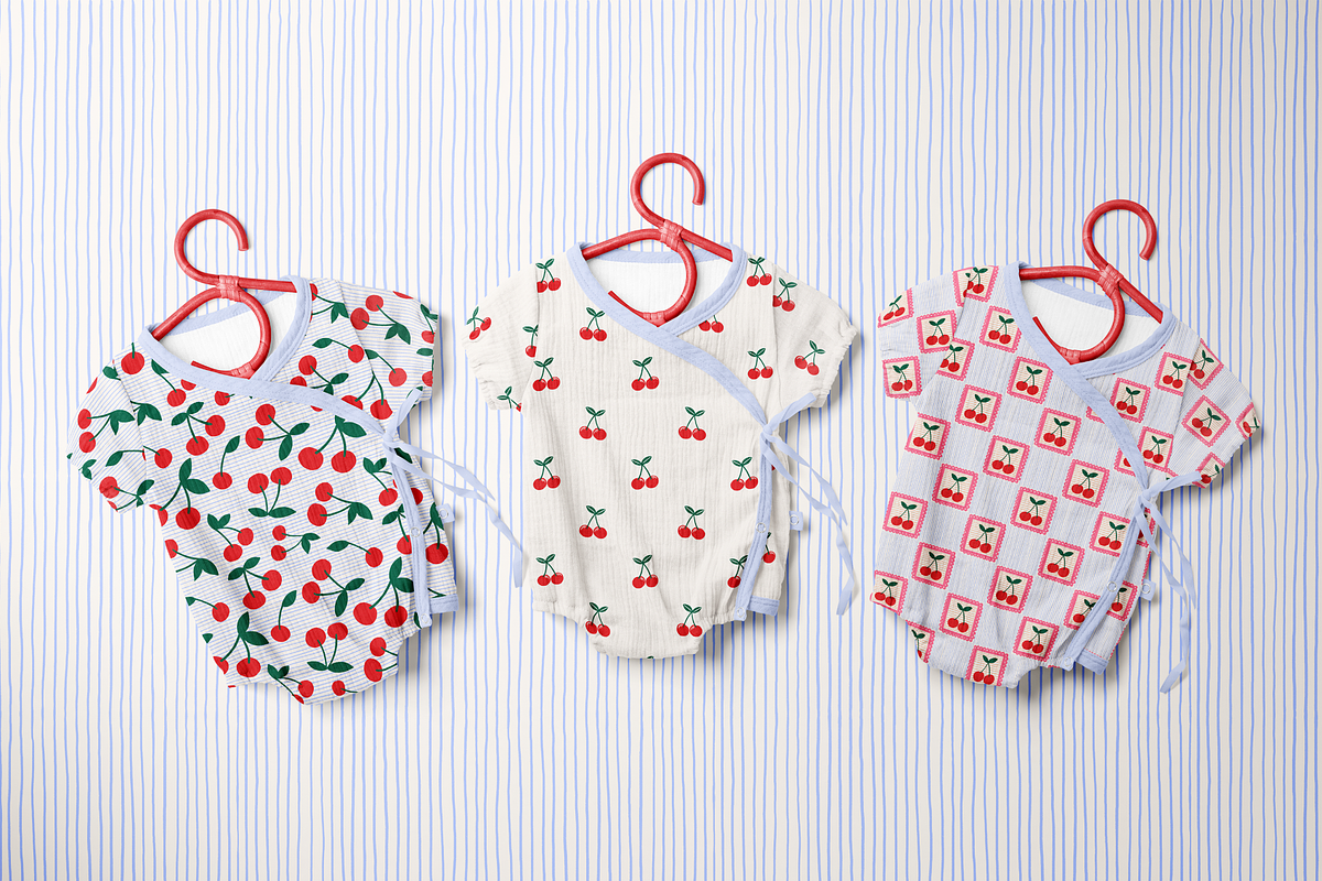 Retro Cherries - 4 Seamless Patterns, a Pattern Graphic by Pesky Cat Studio (Photo 3 of 6)