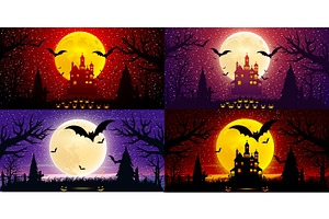 Halloween Full Moon Background