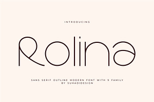 Rolina - Outline Family Font