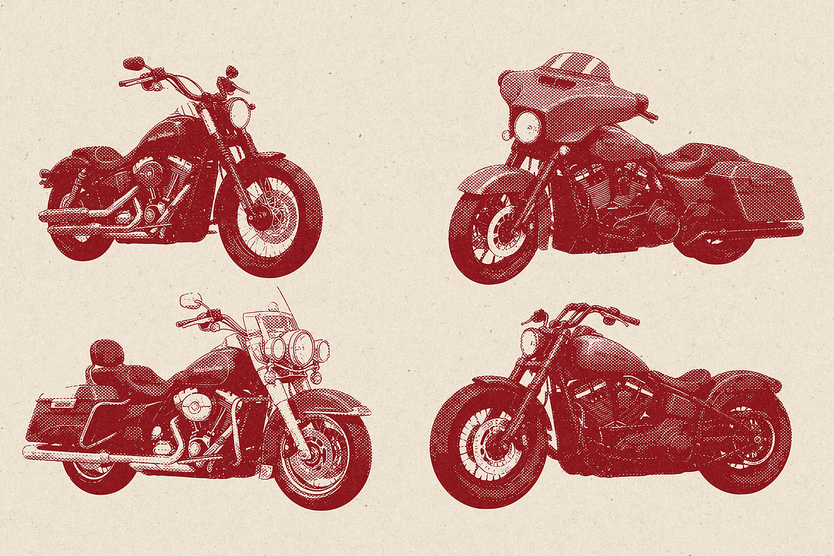 Vintage Motorcycle Engraving, a Transportation Illustration by Kaizla03 (Photo 5 of 5)