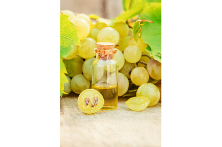 grape seed oil in a small jar, a Health & Medical Photo by yanadjana