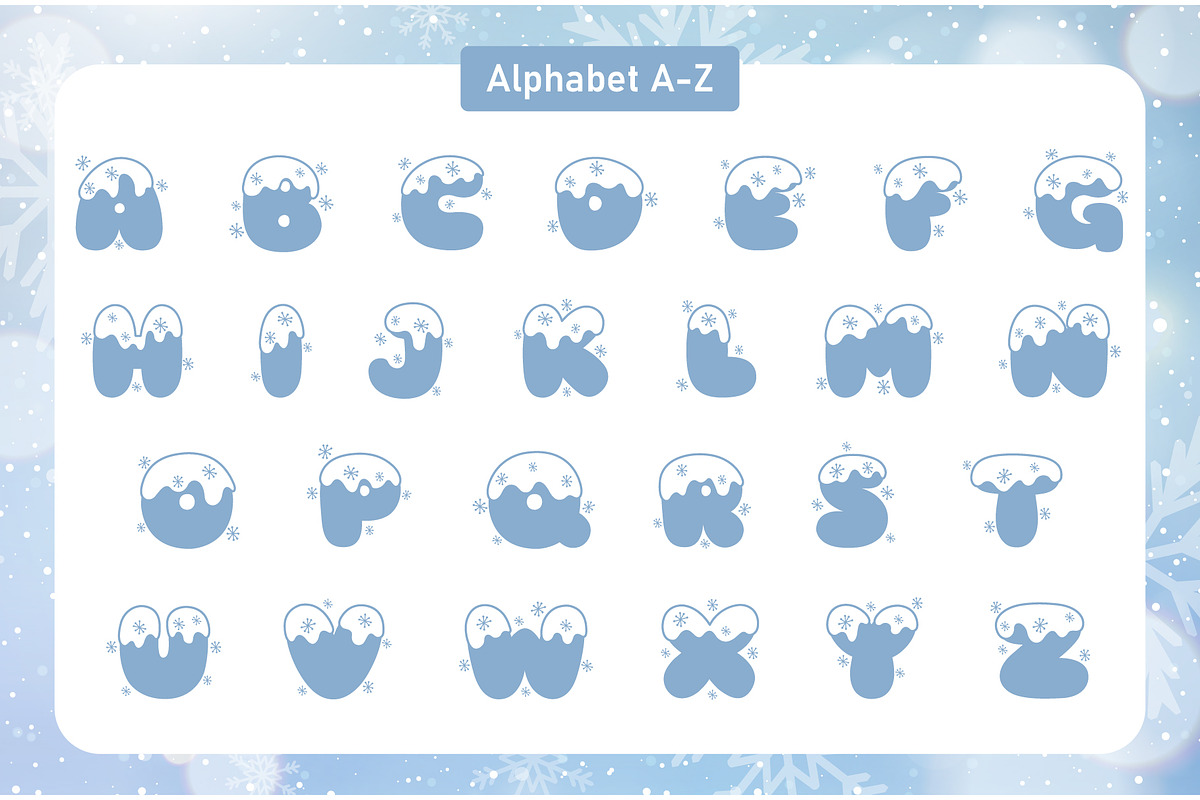Snow Winter Decorative Font, a Font by Fox7 By Rattana (Photo 3 of 8)