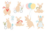 Little kangaroo children collection, an Animal Illustration by Artnis (Thumbnail 5 of 12)