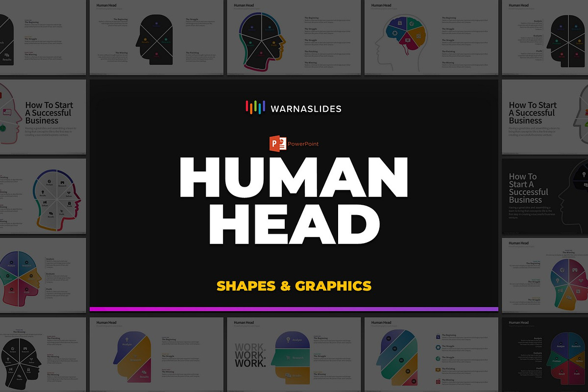 Human Head PowerPoint Templates, a Presentation Template by Warna Works (Photo 2 of 20)