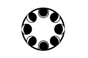 Moon Phases Silhouette Clipart, a Graphic by hafijul (Thumbnail 2 of 13)