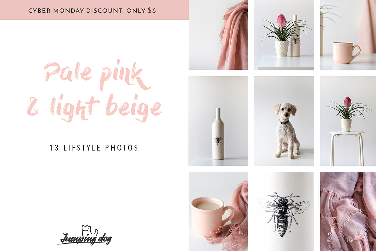 Pale Pink & Soft Beige Photo Pack, a Social Media Template by Jumping Dog (Photo 1 of 6)