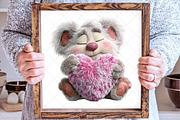 Quirky Valentine Teddy Bear Clipart, an Illustration by SinaCreation (Thumbnail 5 of 7)