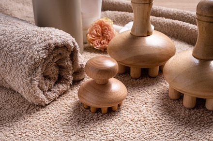 Wood Therapy Massage Tools, Maderoterapia, Manual Mushroom Massa
