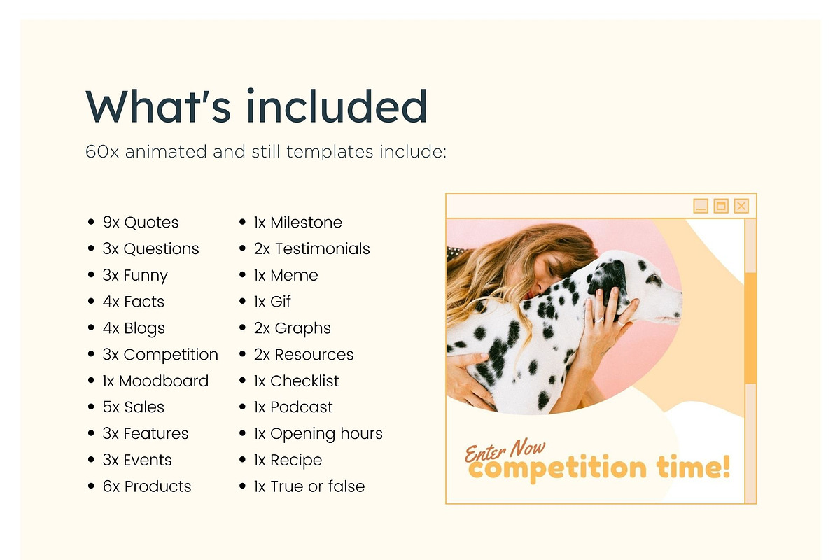 Pets Instagram Feed Canva Templates, a Social Media Template by Cultive Creative (Photo 4 of 13)