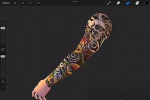 Procreate 3d Model - Right Arm Male