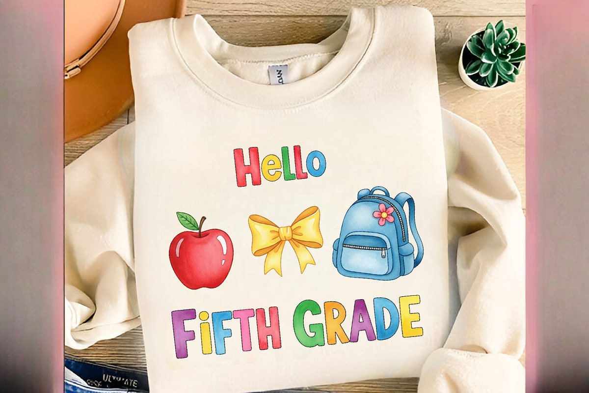 Back to School Hello fifth grade png, an Illustration by Designworld (Photo 2 of 3)
