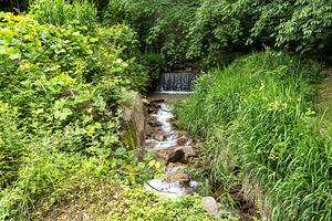 River flowing along the Nakasendo trail between Magome and Tsuma, a Nature Photo by GoodGoods