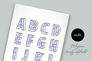 Modern holographic alphabet, a Decorative Illustration by A.Lila (Thumbnail 1 of 5)