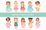 Girls - Cliparts Set, an Illustration by Estudio Daiane Barbosa (Thumbnail 13 of 13)