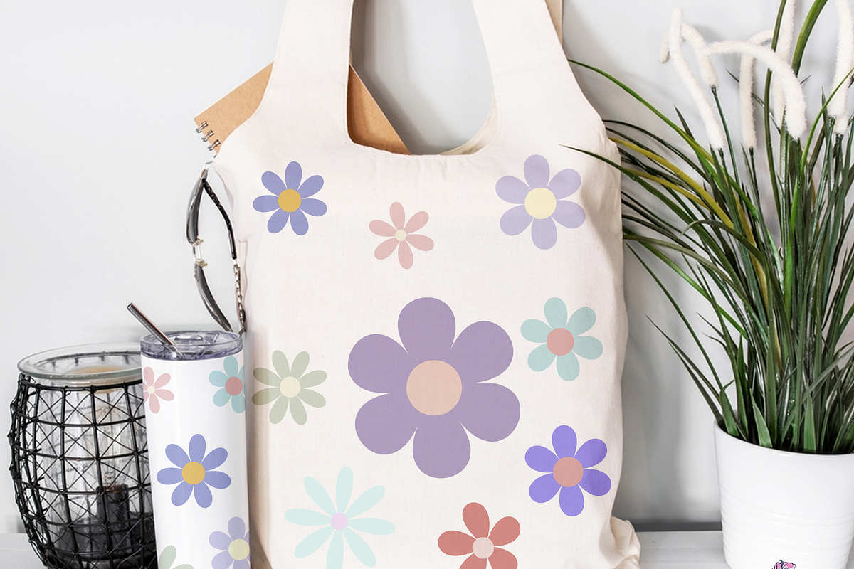 Cute Boho Flower Bundle - SVG PNG, an Object Graphic by Createble (Photo 3 of 6)